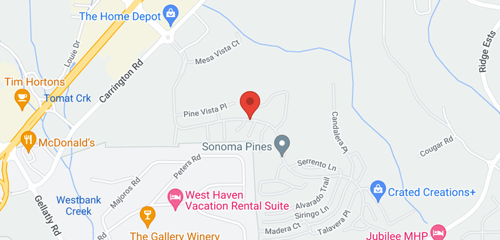 map of 3873 Sonoma Pines Drive